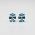 EARRING STUDS OVAL 6x8mm SILVER925