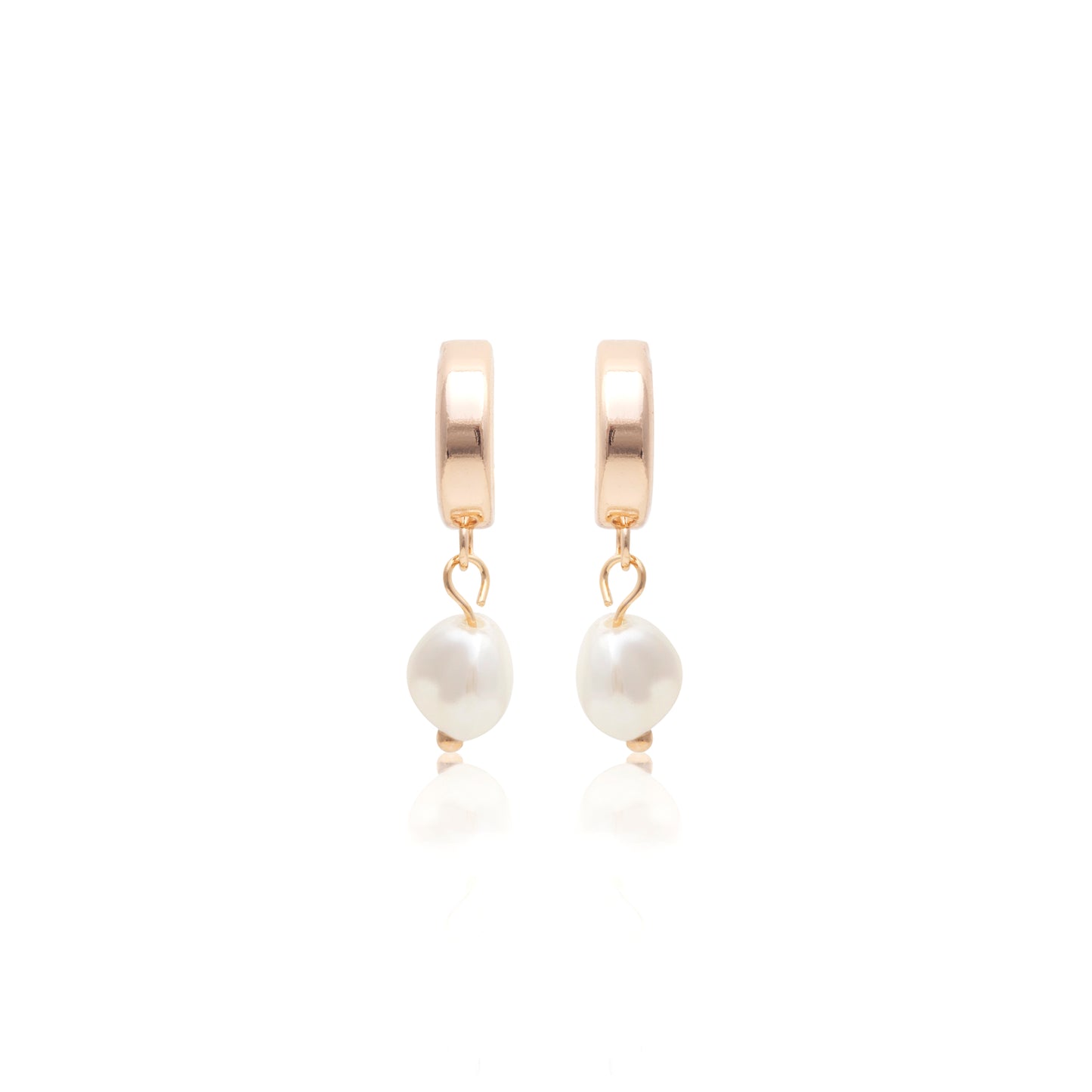 EARRING HOOP BAROQUE PEARL