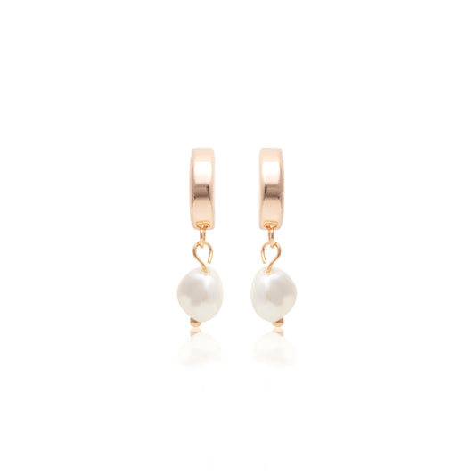 EARRING HOOP BAROQUE PEARL