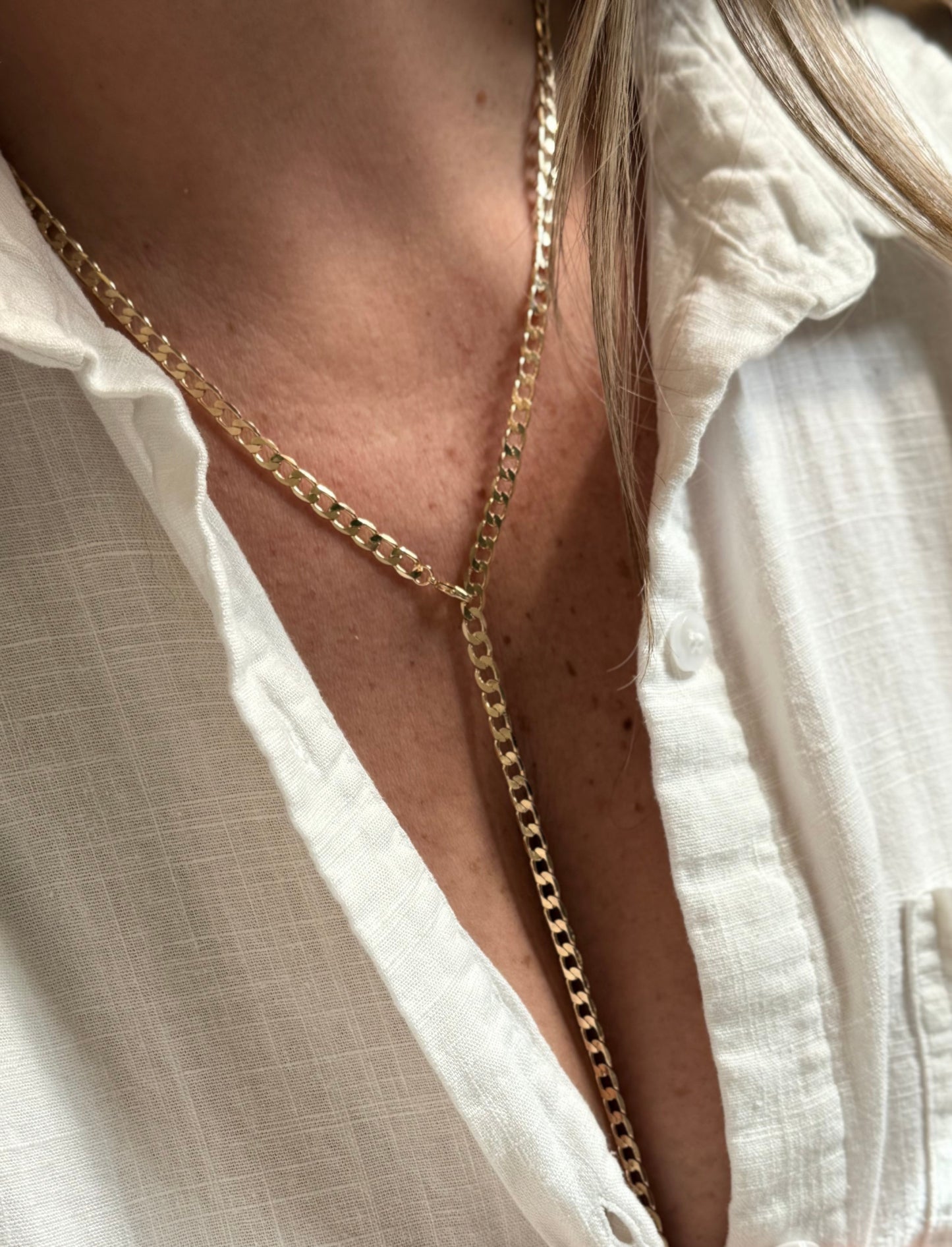 NECKLACE FLAT CHAIN 70CM LONG