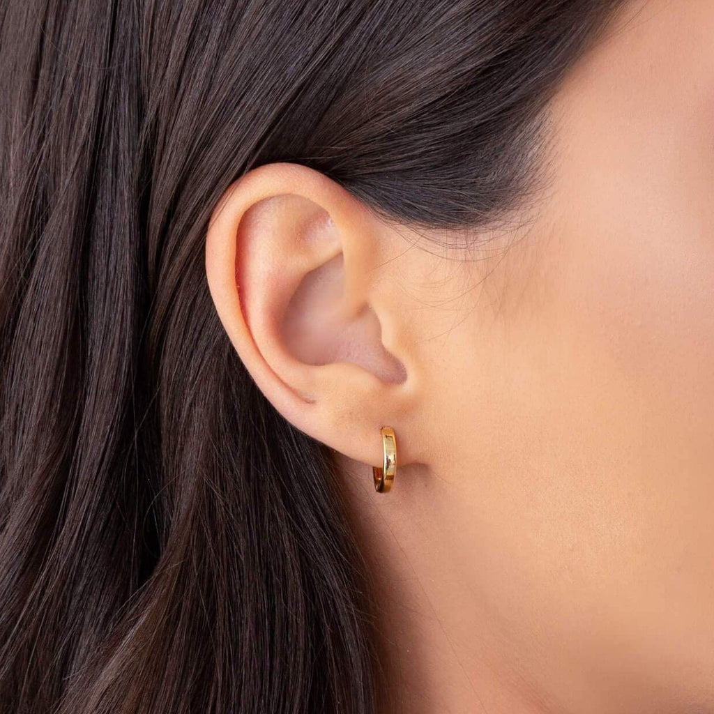 EARRING HOOPS HUGGIES 1.2cm