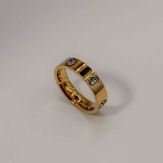 RING LOVE INSPIRED WITH CUBIC ZIRCONIA