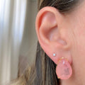 EARRINGS TEAR DROP FUSION CRYSTAL 13x18mm