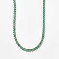 NECKLACE RIVIERA TOURMALINE GREEN 3MM CUBIC ZIRCONIA