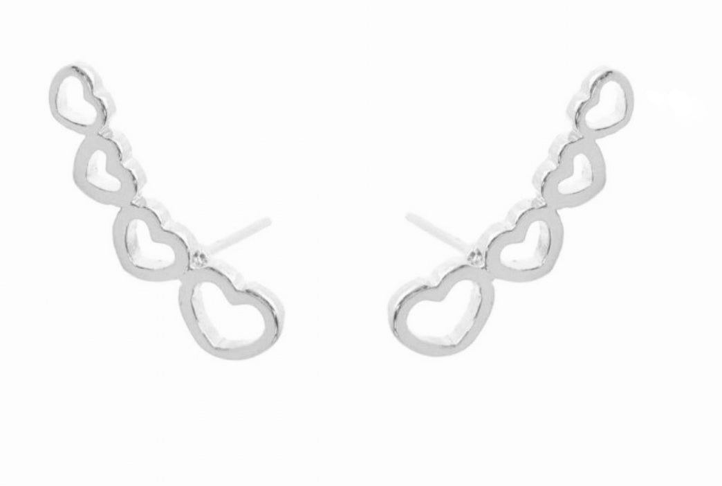 EARRING 4 HEARTS CLIMBER