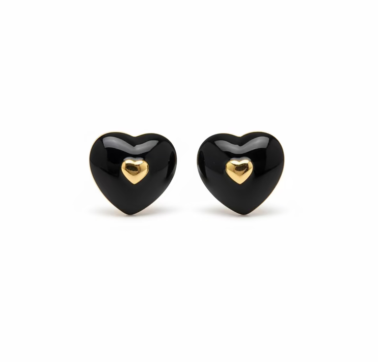 EARRINGS COLORFUL ENAMEL HEART