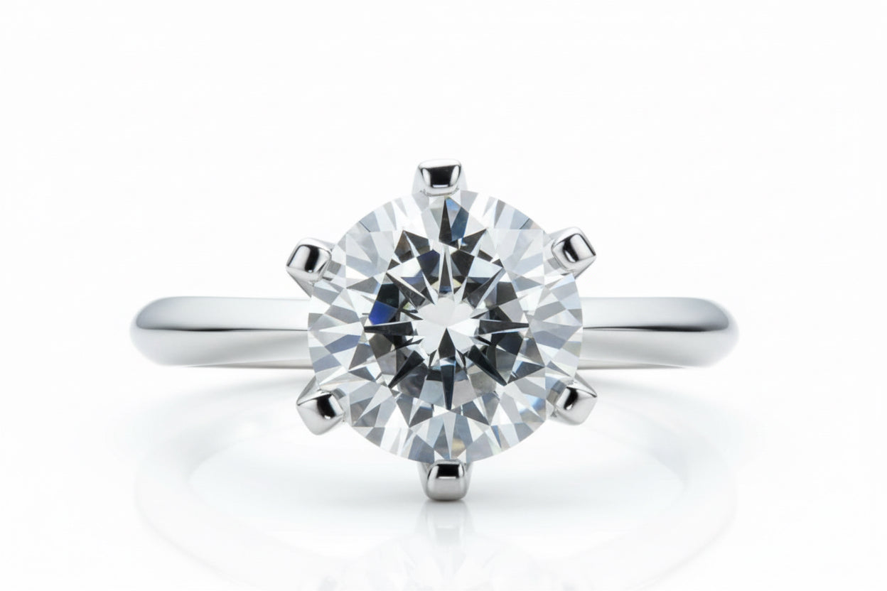 RING SOLITAIRE MOISSANITE 3CT