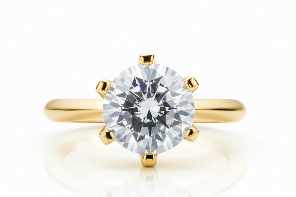 RING SOLITAIRE MOISSANITE 3CT