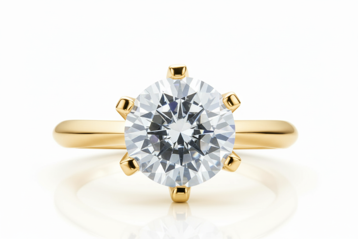 RING SOLITAIRE MOISSANITE 3CT