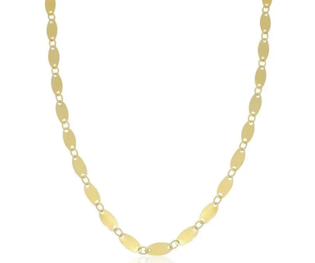 NECKLACE CHOKER FLAT RICE SHAPE