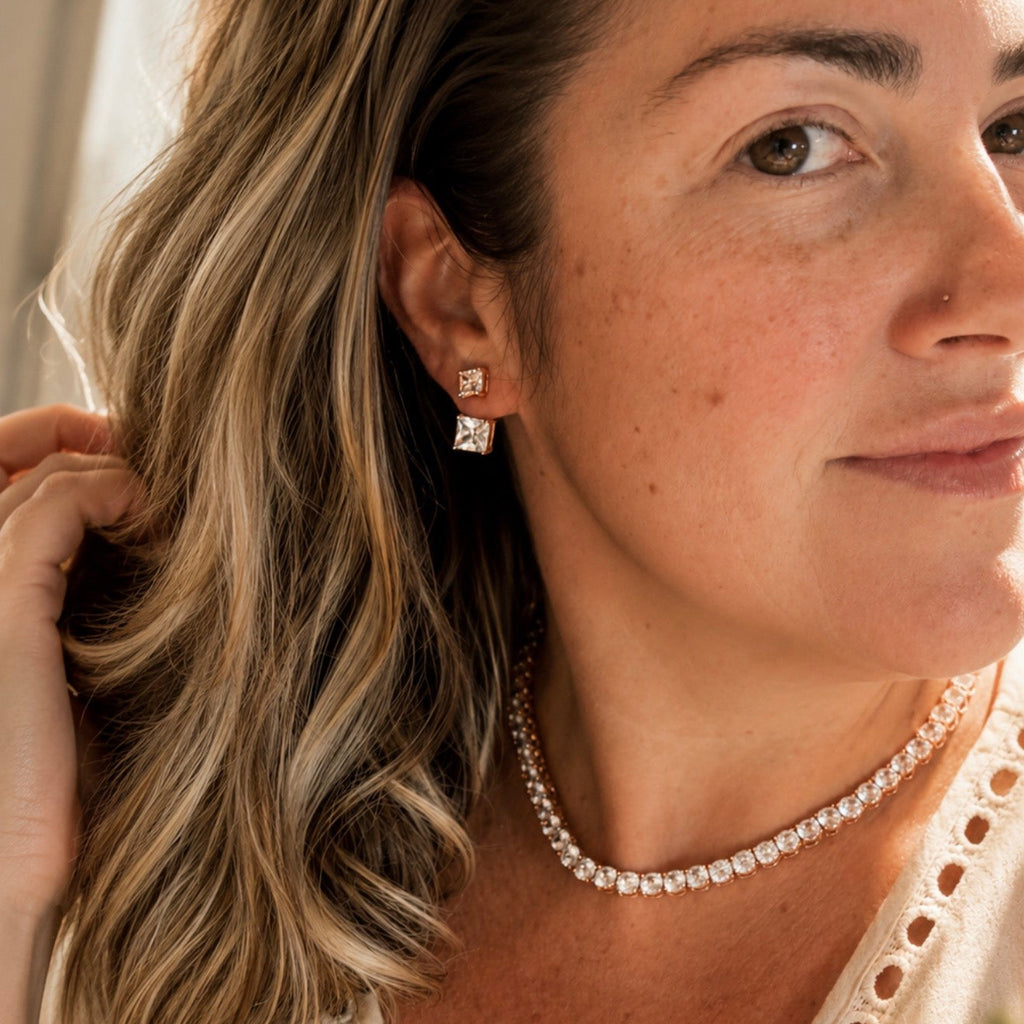 NECKLACE CUBIC ZIRCONIA RIVIERA 6mm