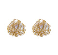 EARRING STUDS PEARLS THREADS BY MADENNA