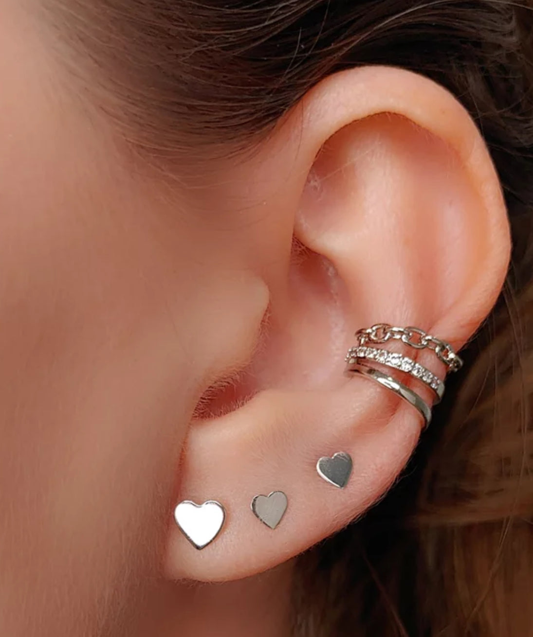 TRIO EARRING HEARTS