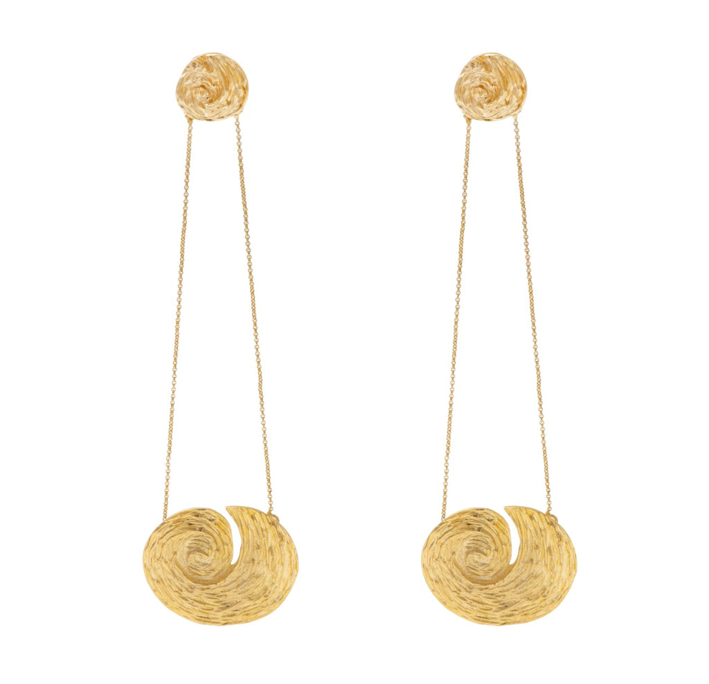 EARRINGS LONG THREAD TWIST BY MADENNA