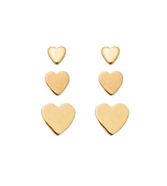 TRIO EARRING HEARTS