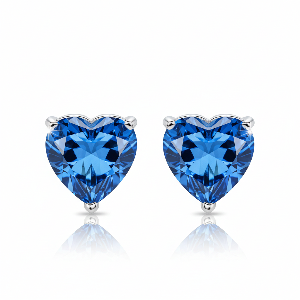 EARRINGS BLUE HEART