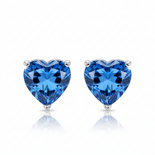 EARRINGS BLUE HEART