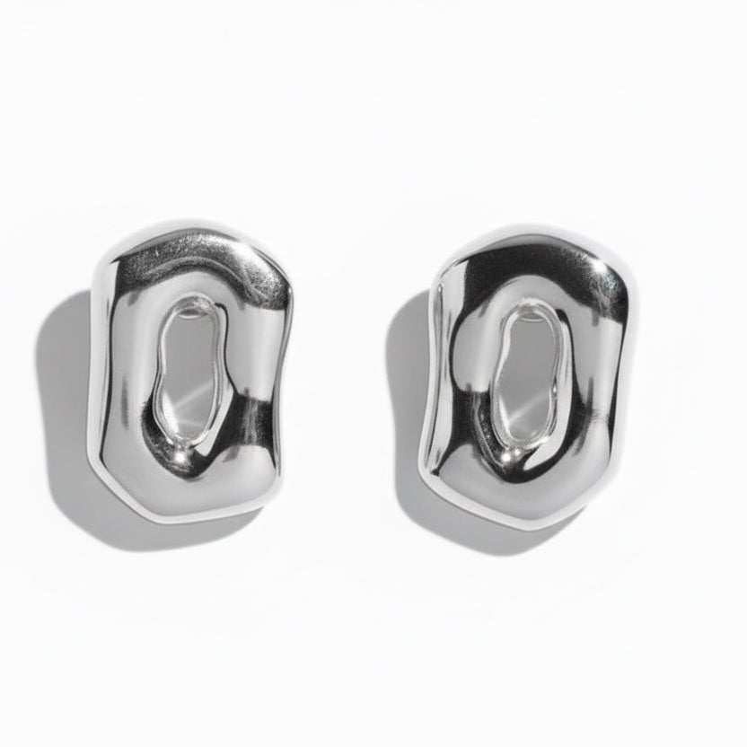 EARRING OVAL ORGANIC