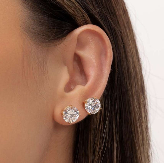 EARRING SPARKLE CUBIC ZIRCON 10mm