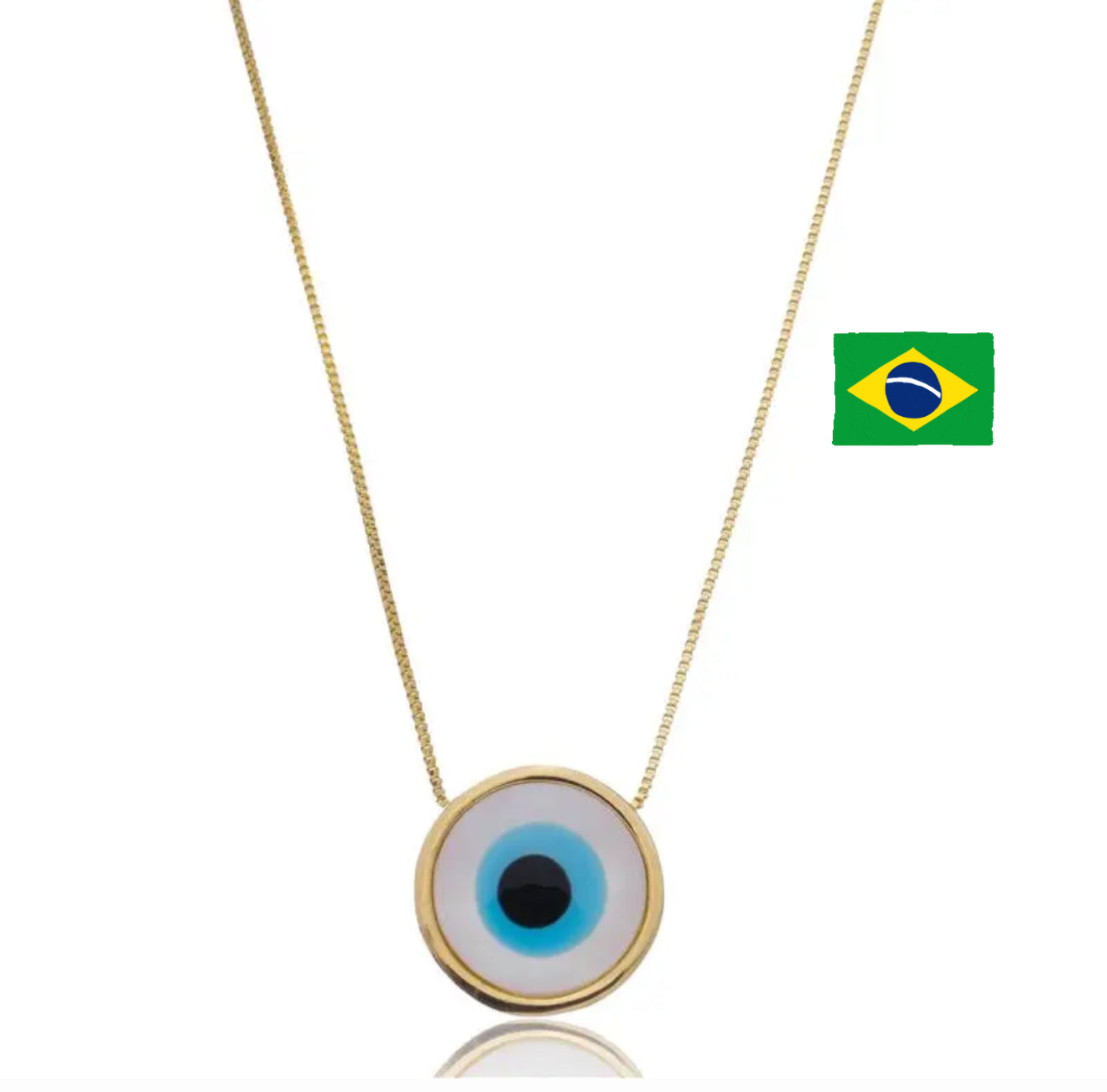 NECKLACE GREEK EYE MOTHER OF PEARL