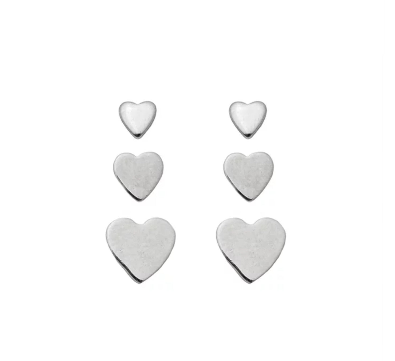 TRIO EARRING HEARTS