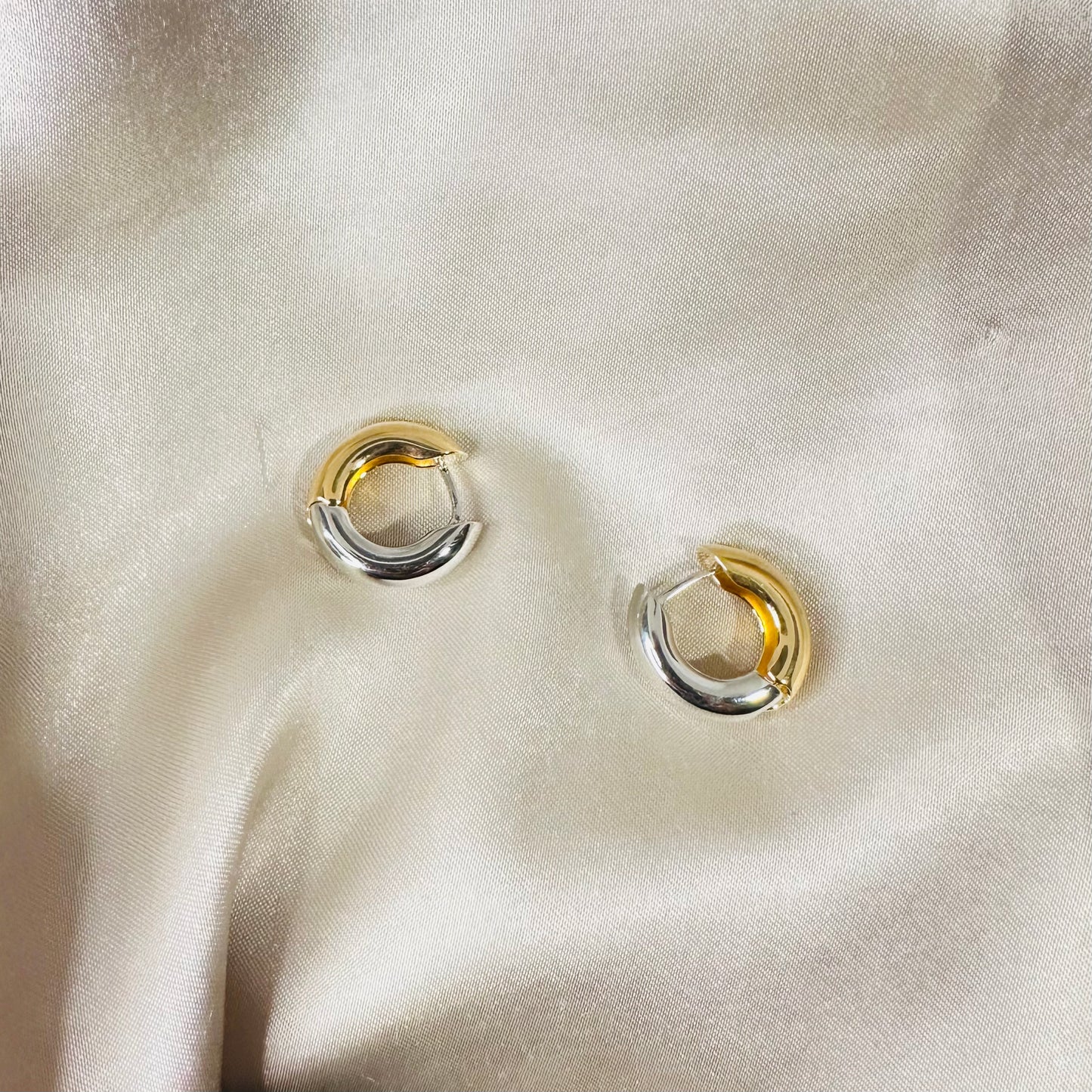 EARRING HOOPS GOLD/SILVER