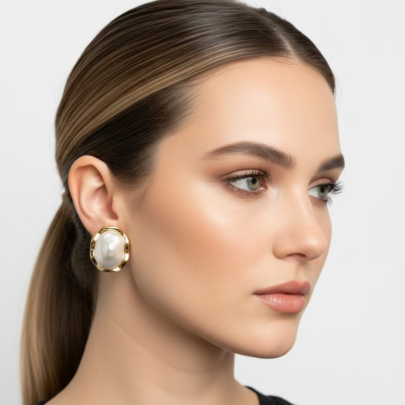 EARRINGS ORGANIC MAXI PEARL