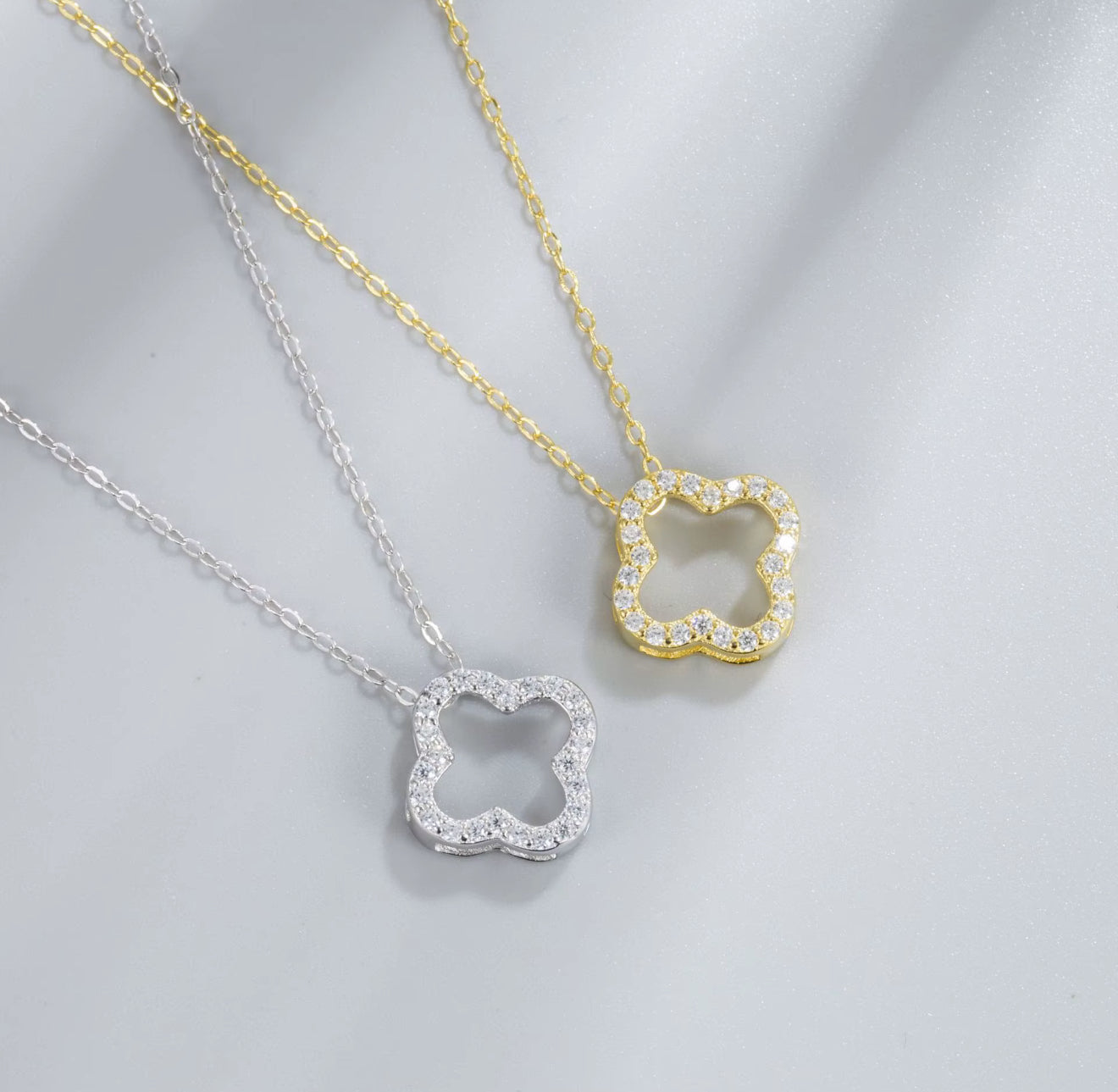 NECKLACE VC LUCKY CLOVER CRYSTALS