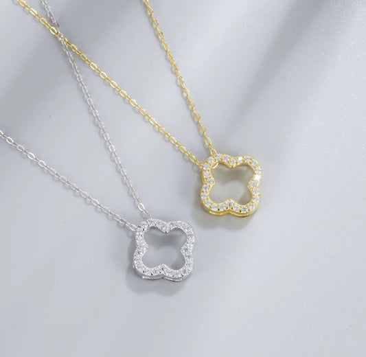 NECKLACE VC LUCKY CLOVER CRYSTALS