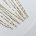 NECKLACE FIGARO CHAIN WITH LETTER