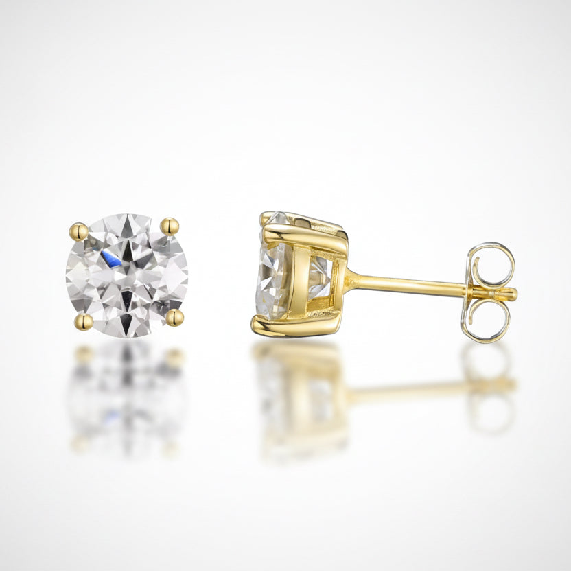 EARRING STUDS MOISSANITE 6.5mm (1ct)