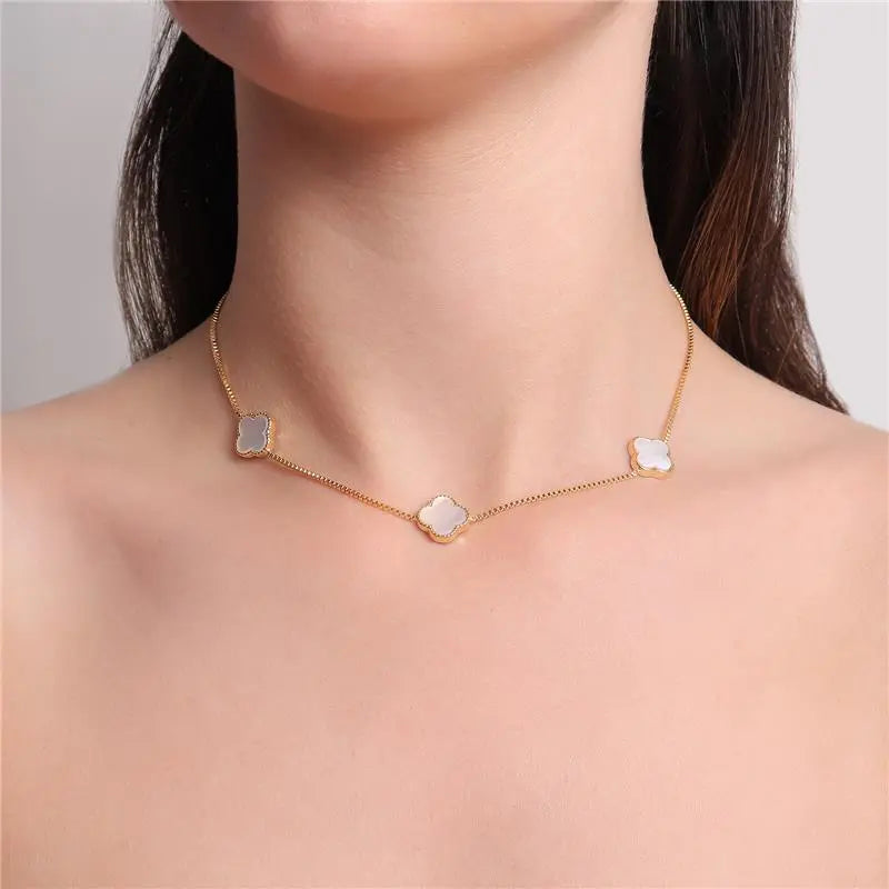 NECKLACE CHOKER VC MOTHER OF PEARL