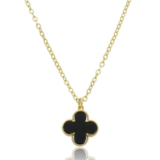 NECKLACE SINGLE CLOVER VC BLACK