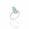 RING GEOMETRIC PARAÍBA CRYSTAL AND LONDON BLUE