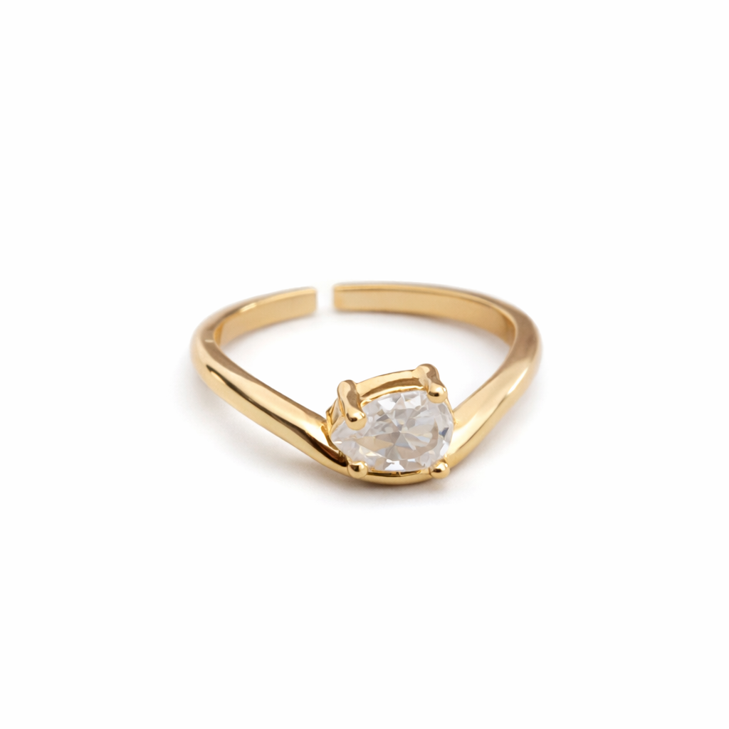RING TRENDY TEAR DROP ADJUSTABLE