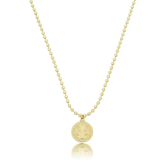NECKLACE MINI SPHERE ST BENEDICT MEDAL