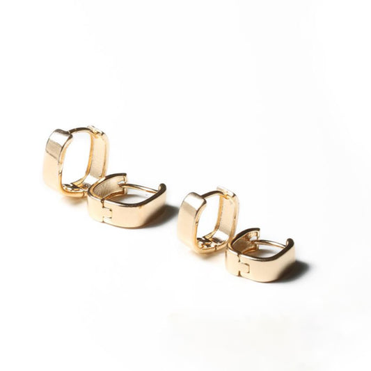 DUO EARRING HOOPS SQUARED