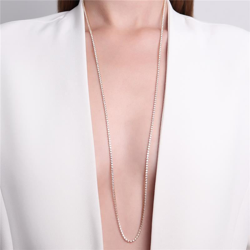 NECKLACE RIVIERA CUBIC ZIRCON 70cm LONG