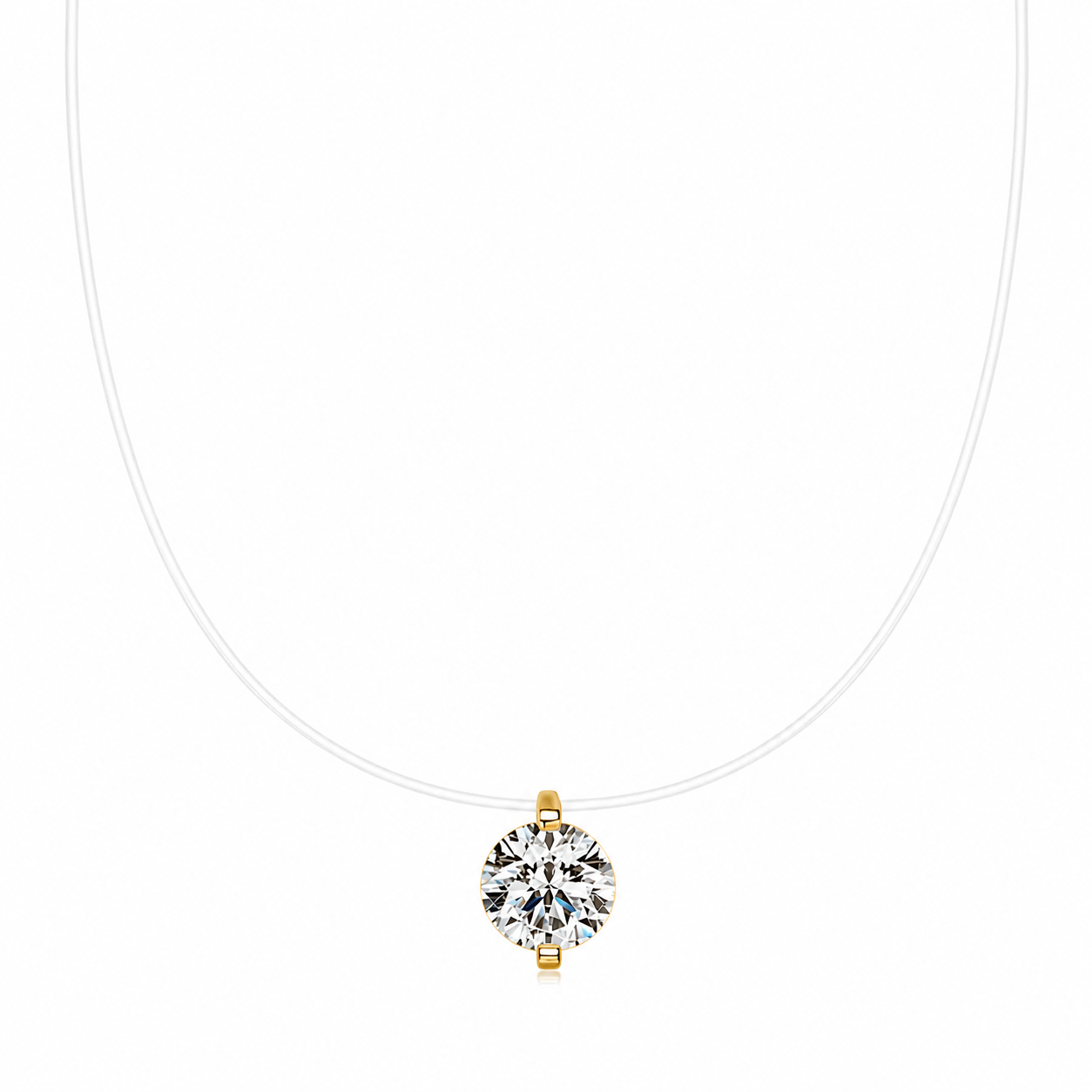 COLAR FIO DE NYLON MOISSANITE 5MM