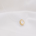 NECKLACE NYLON STRING TEAR DROP CUBIC ZIRCONIA