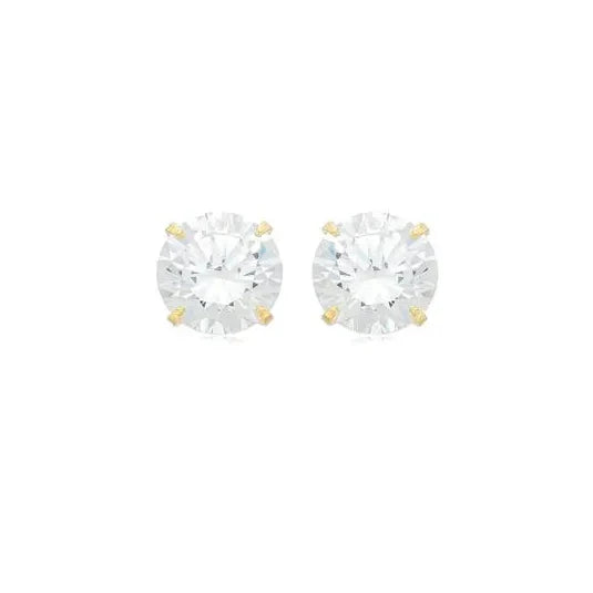 EARRING STUDS 10MM CUBIC ZIRCONIA