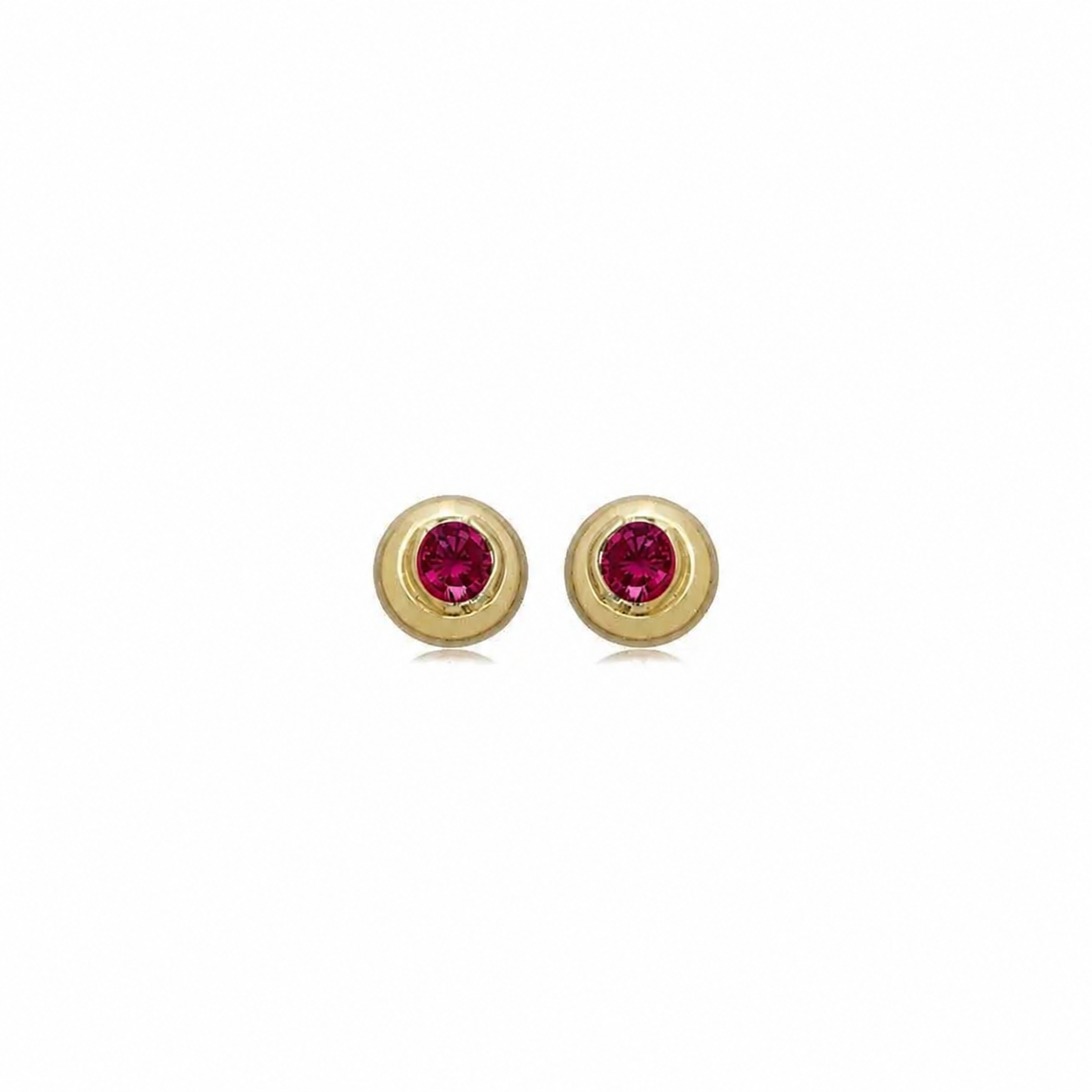 EARRING STUDS RUBY COLOR CRYSTAL FOR KIDS
