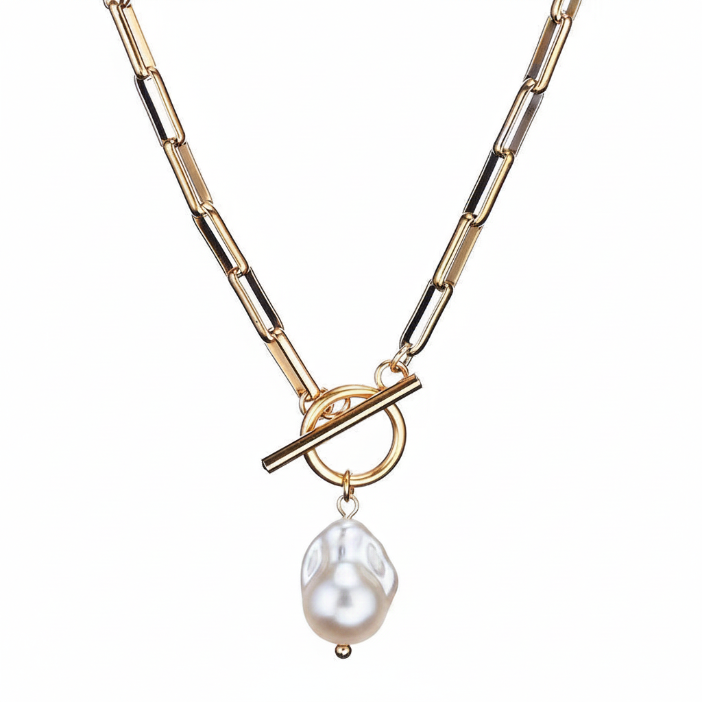 NECKLACE FRONT CLASP WITH PENDANT