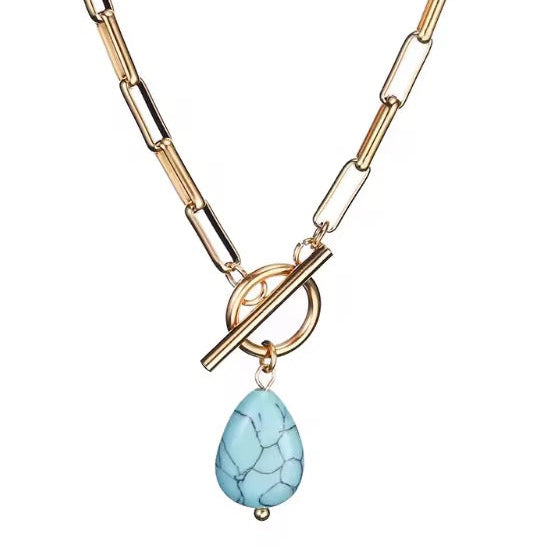 NECKLACE FRONT CLASP WITH PENDANT