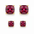 EARRING STUDS DUO CUBIC ZIRCONIA 10mm 8mm