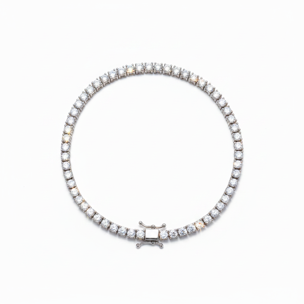 BRACELET RIVIERA MOISSANITES 3MM SILVER925