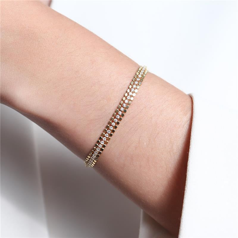 BRACELET 3 in 1 RIVIERA FLAT CIRCLES