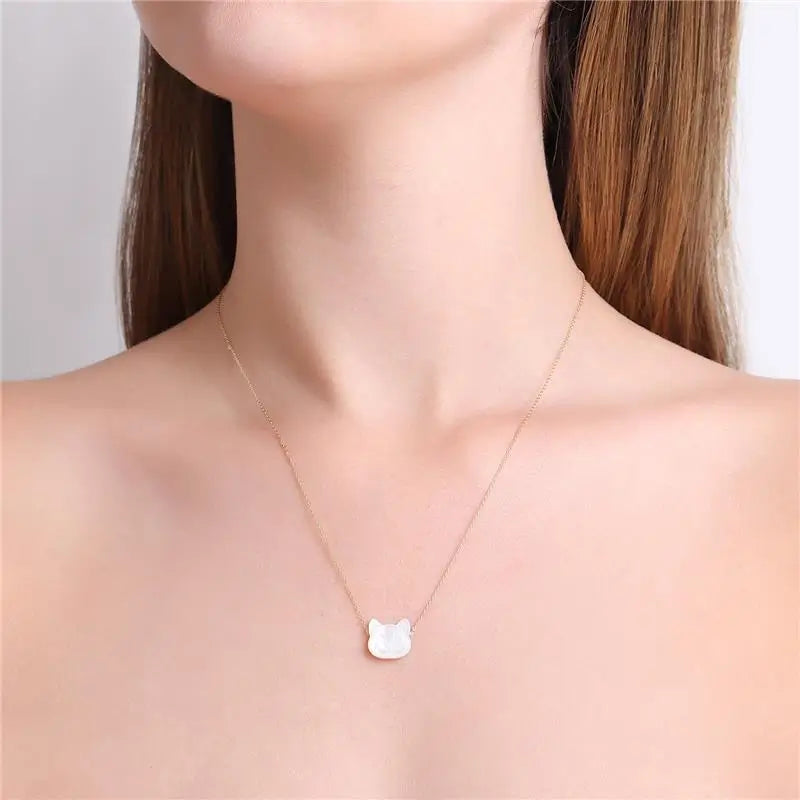 NECKLACE PET LOVE MOTHER OF PEARL