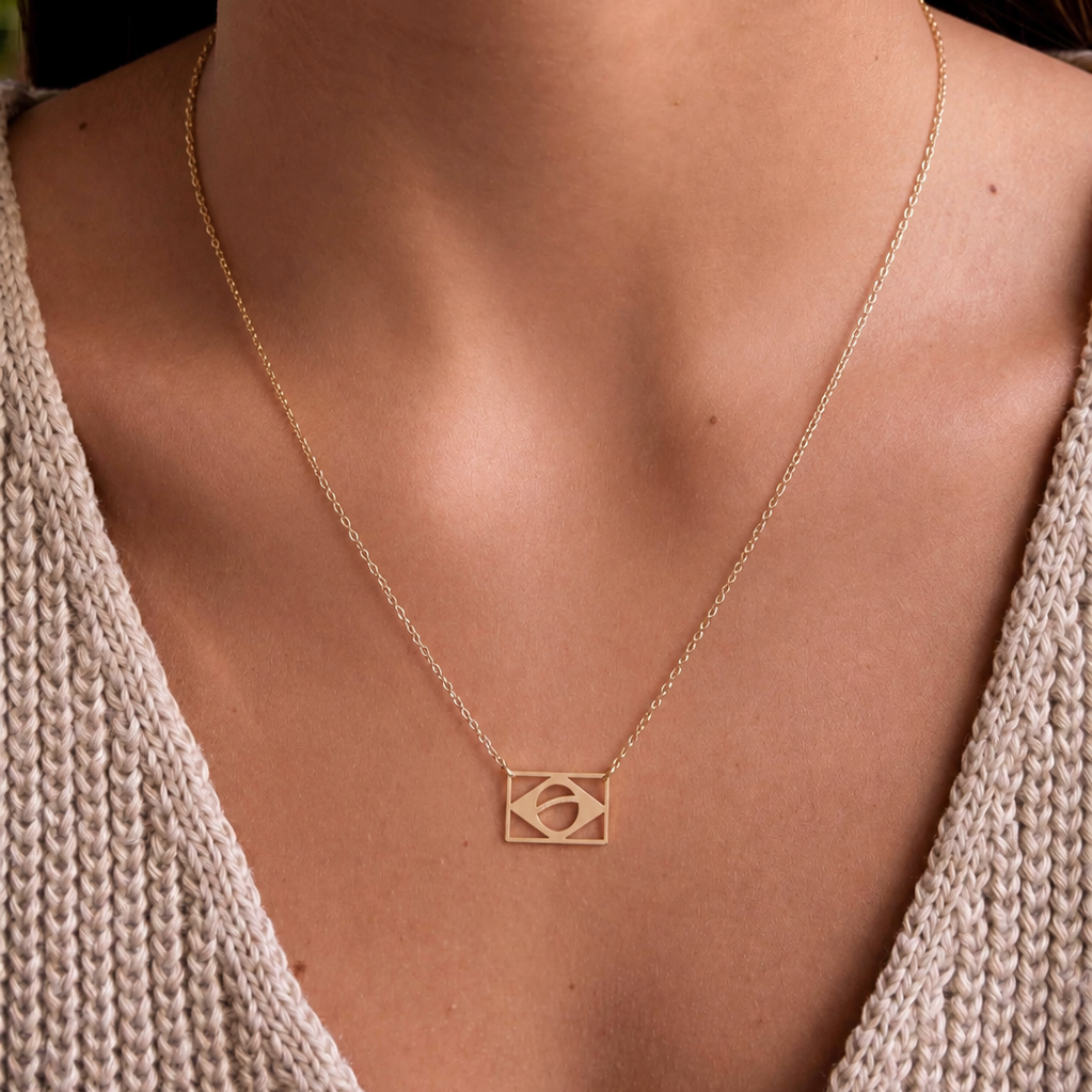 NECKLACE MINIMALIST BRAZILIAN FLAG