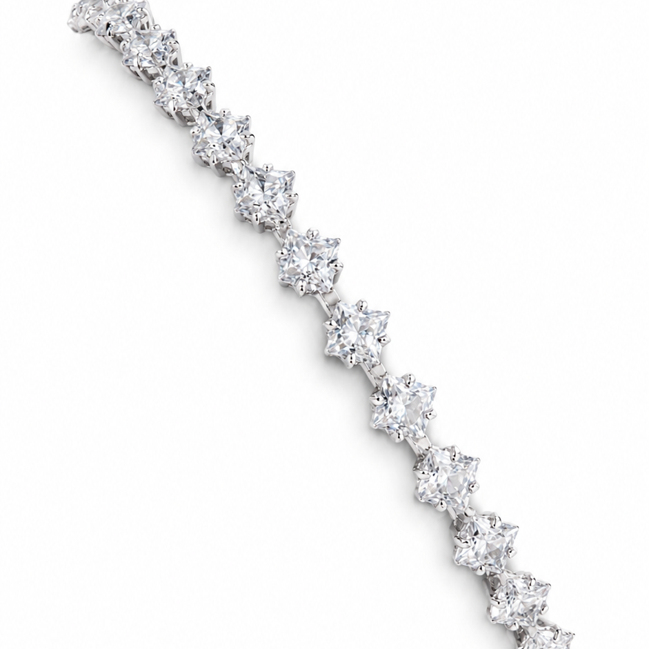BRACELET RIVIERA LOZENGE CUBIC ZIRCONIA 2MM